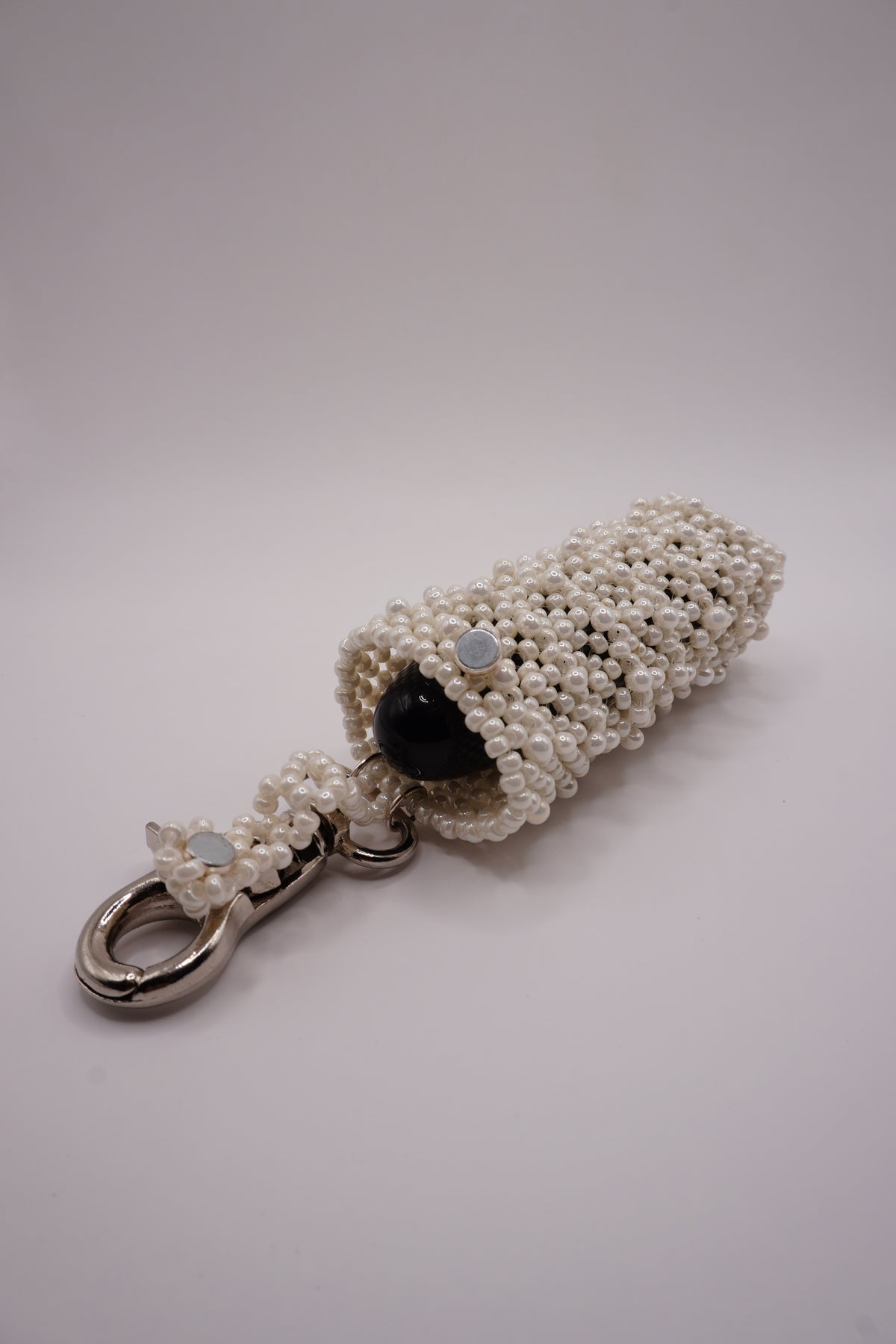 Big Lipstick holder with magnet (White, White dots)