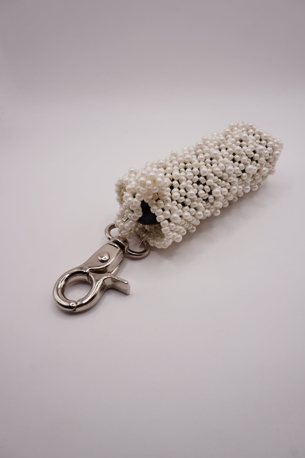 Big Lipstick holder with magnet (White, White dots)