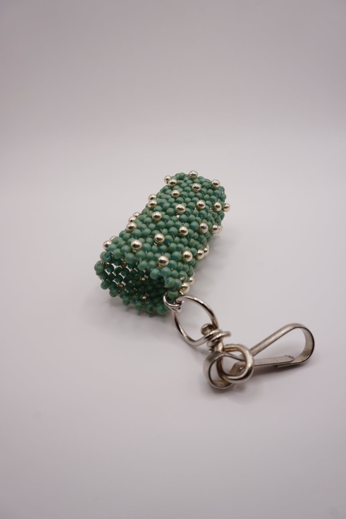 Medium Lipstick holder (Matt dirty light blue, Silver dots)