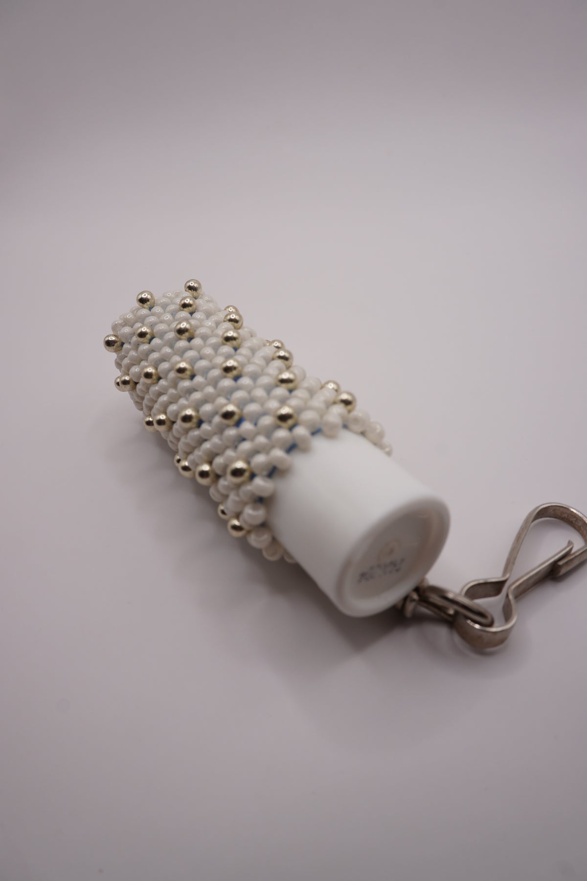 Medium Lipstick holder (White, Silver dots)