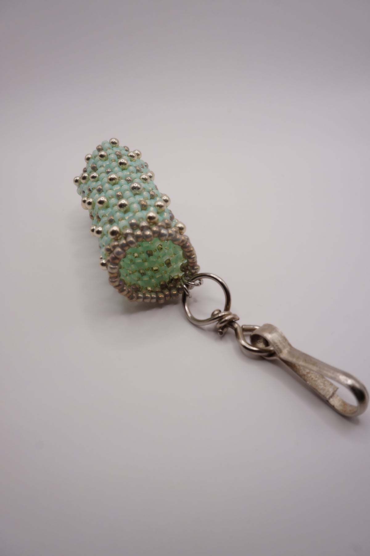 Medium Lipstick holder (Light blue, Silver dots)