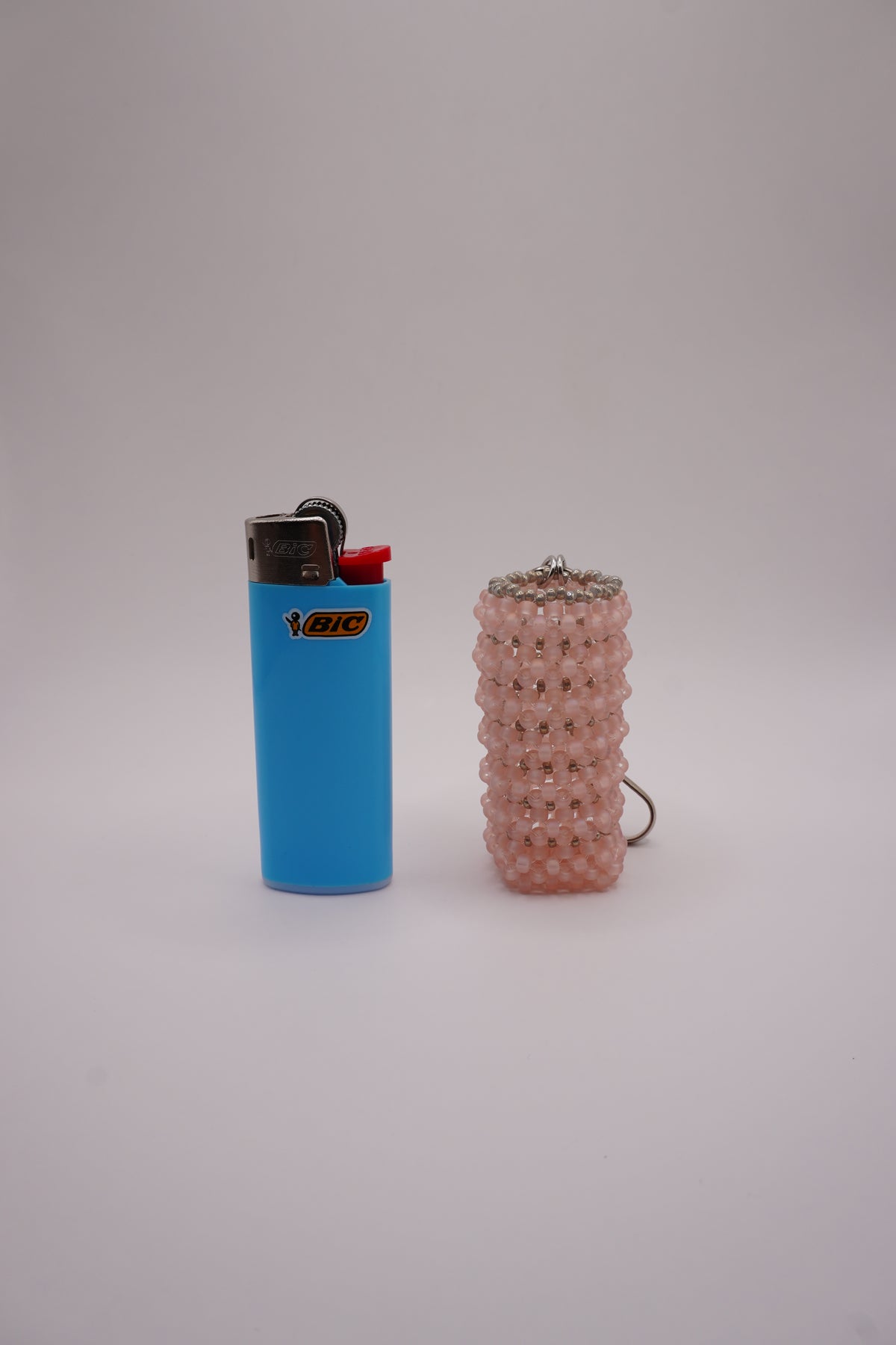 MINI Lighter holder (Matt light pink, Silver)