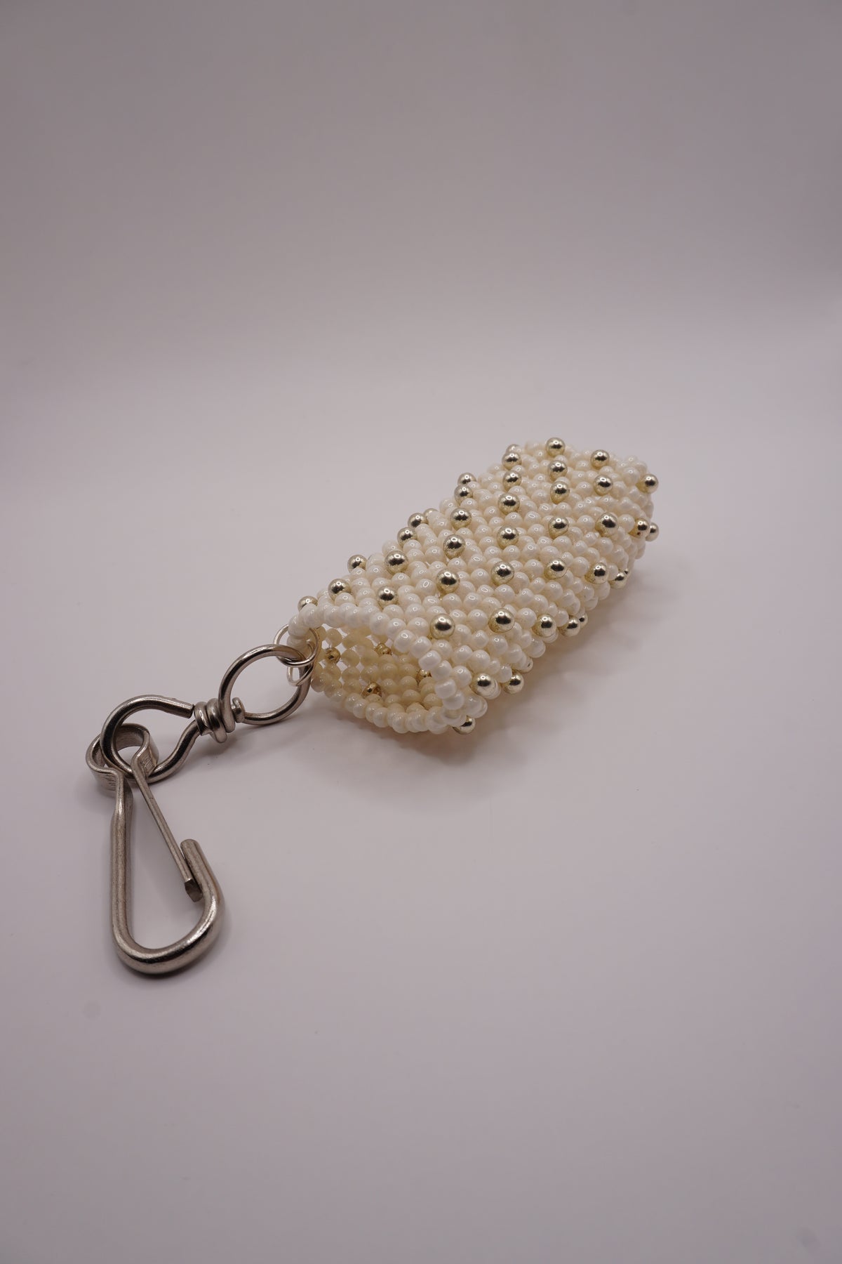 Lighter holder (White, Silver dots)