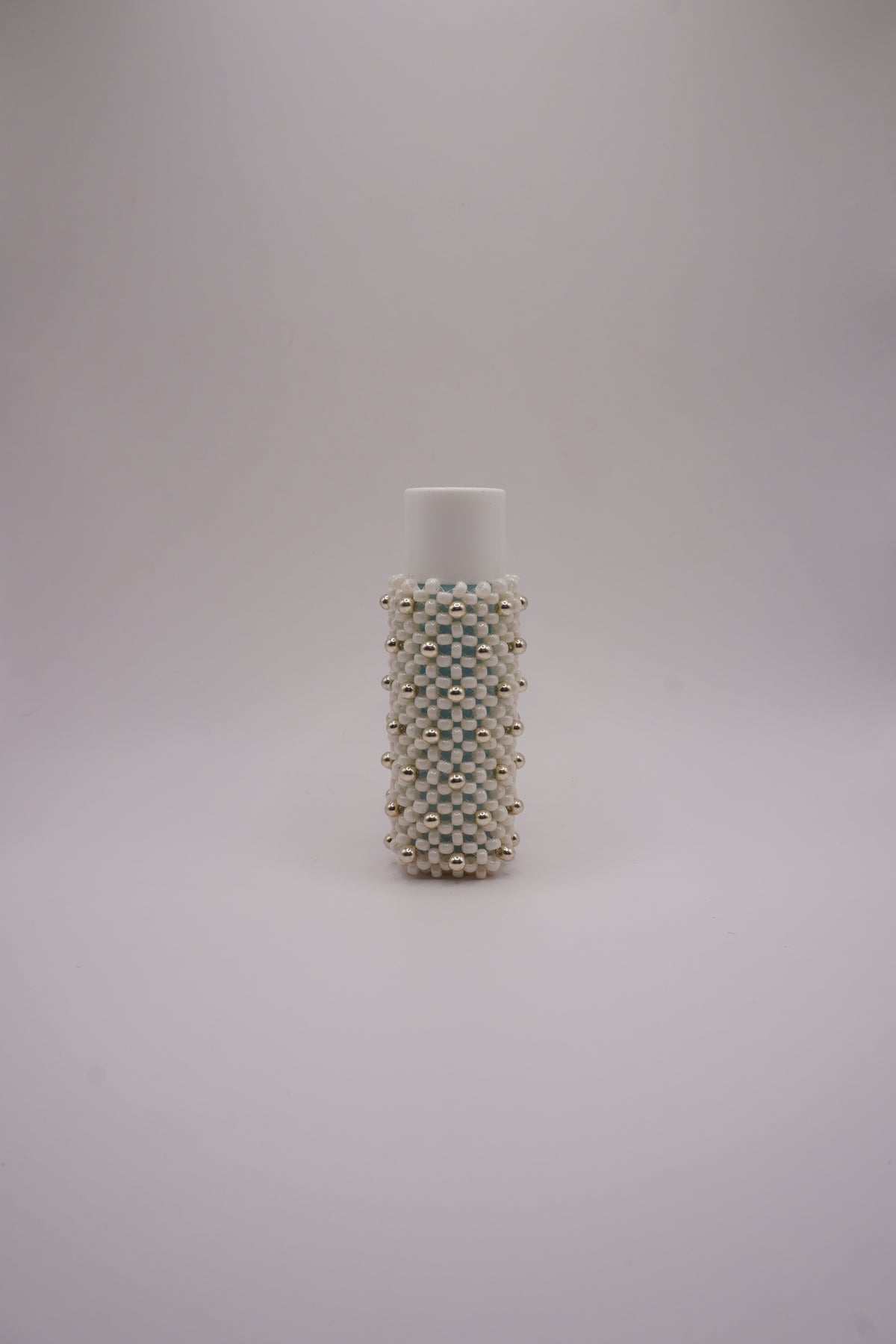 Medium Lipstick holder (White, Silver dots)