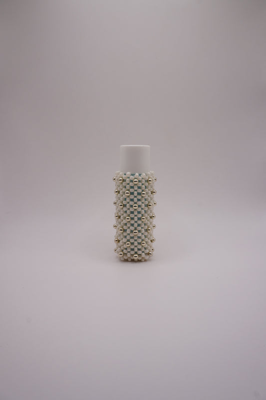 Medium Lipstick holder (White, Silver dots)