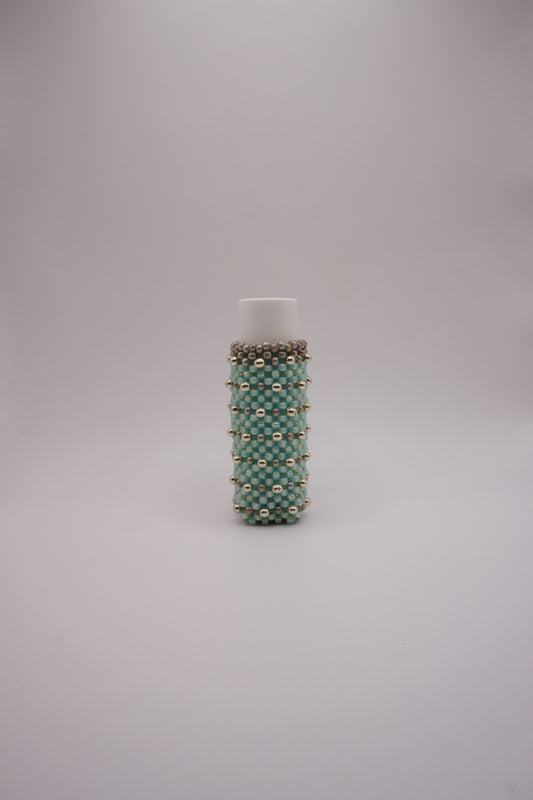 Medium Lipstick holder (Light blue, Silver dots)