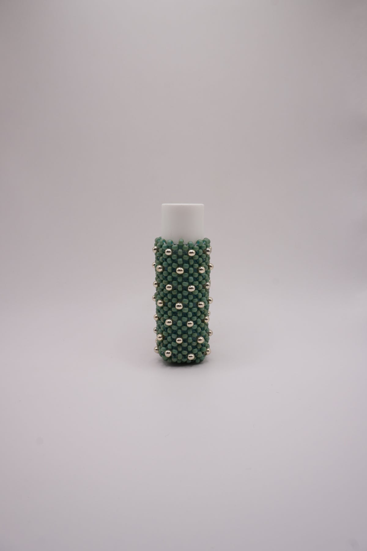 Medium Lipstick holder (Matt dirty light blue, Silver dots)