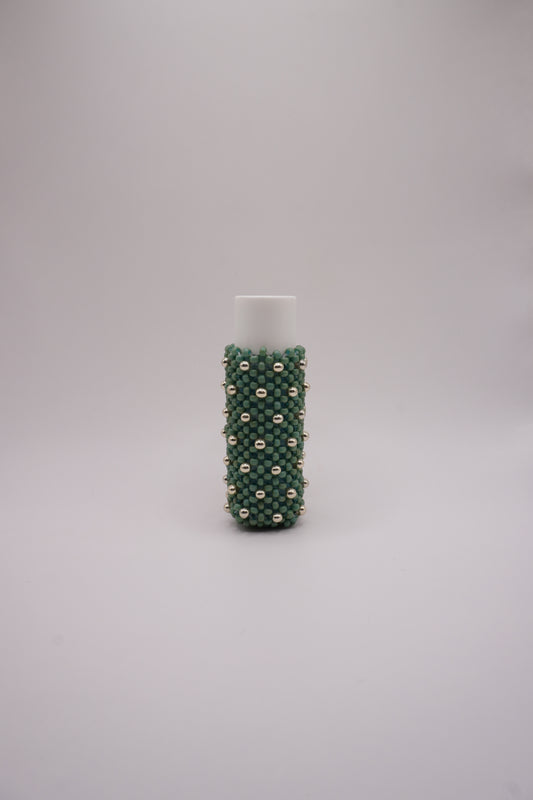 Medium Lipstick holder (Matt dirty light blue, Silver dots)