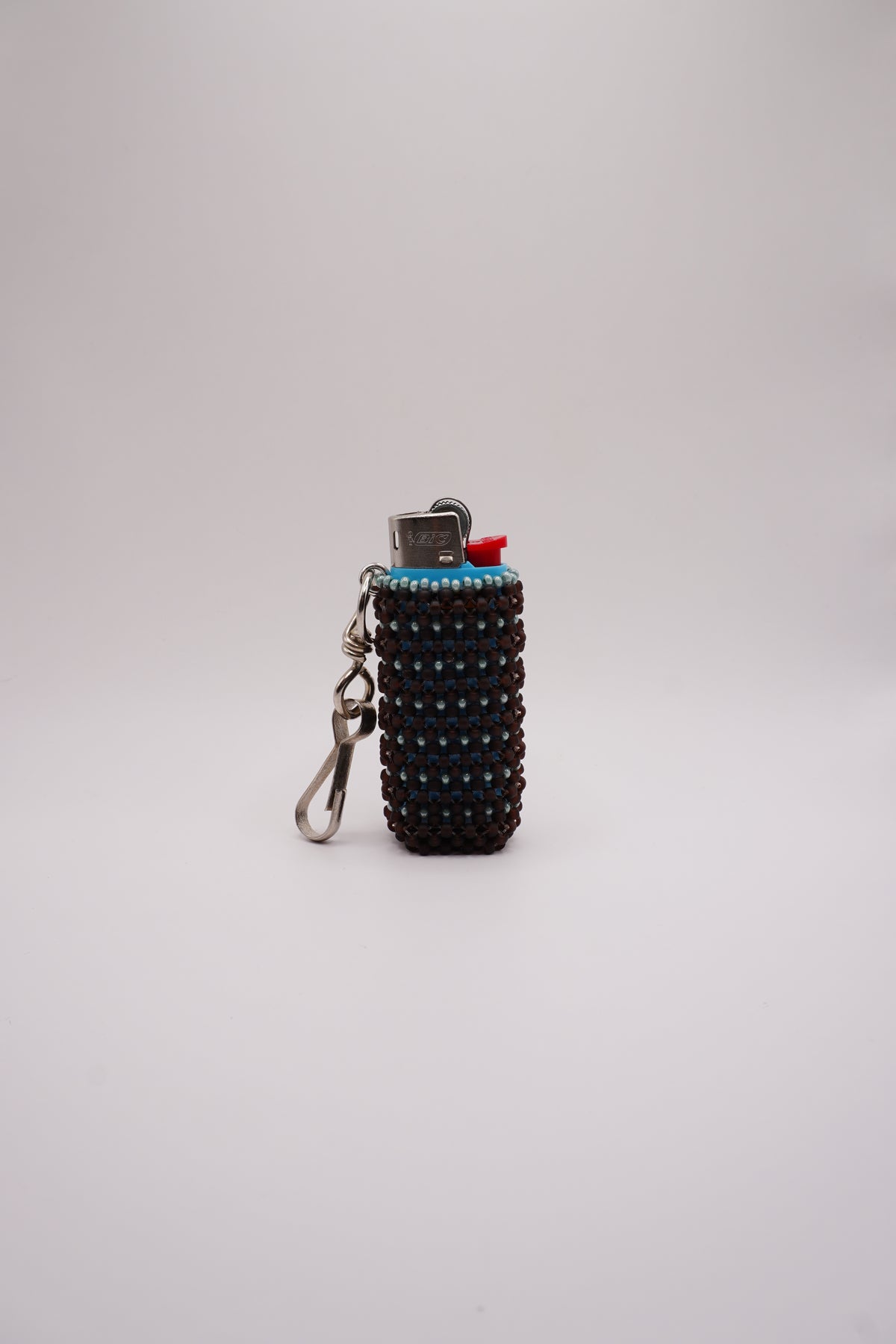 MINI Lighter holder (Bear matt brown, Dirty light blue)